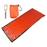OSALADI Outdoor Schlafsack mit Kordelzug Leicht und Vielseitig für Camping und Rucksackreisen Tragbar und Leuchtendem Orange für Notfälle