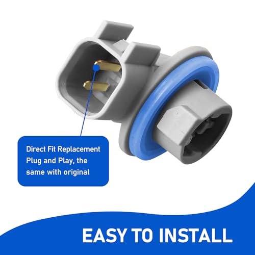 pinflaw 2 PCS Car Reverse Bulb Holder, Car Wiring Harness Socket, Rear Tail Light Plug Connector, Compatible with 2003-2018 Dodge Ram 1500 2500 3500, OEM: 68046629AA (Gray) by pinflaw - Image 5