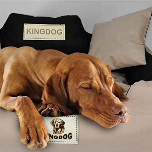 Kingdog Hundebett 75x65 cm personalisiert wasserdicht schwarz