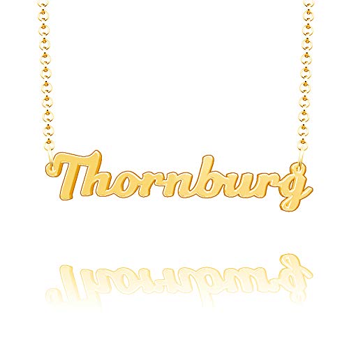 Infinite Memories Personalized 925 Custom Women Amber Long Costco Onyx Name Thornburg Necklace