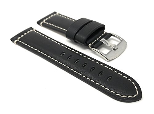 Correa universal para smartwatch de 22 mm de cuero miniatura 1