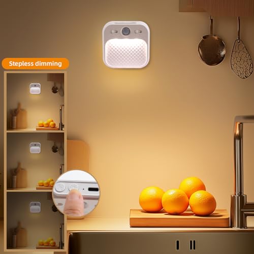 Image of Motion Sensor Night Light 6 Pack, Rechargeable Magnetic Night Light with 3 Color Temperatures & Stepless Dimming, Timer Function, Soft Downward Anti-Glare Light for Hallway Stairs Closet Bedroom RV
