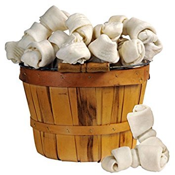 Monster Hide Rawhide Knotted Bone 6-6.5in (10-Pack)