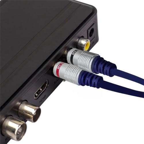 Image of MX 2 RCA Male to 2 RCA Female Audio Extension Cable - Stereo Adapter Cord for Home Theater, AV Receiver, Subwoofer, Amplifier, Speaker - Gold-Plated Connectors - 1.5 MTR