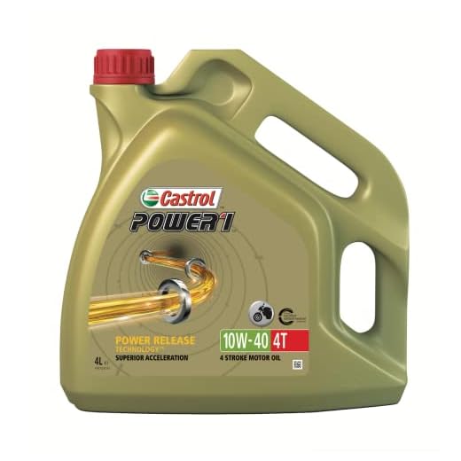 Castrol Power 1 Aceite de Motores 10W-40 4T 4L (Sello inglés)