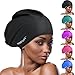 AMFUN Cuffia Piscina Capelli Lunghi, Cuffia Piscina per Adulti, 100% Silicone Cuffia Nuoto Extra Large, Cuffie da Nuoto Unisex Adulto, Cuffia Nuoto per Capelli Ricci, Afro, Dreadlocks