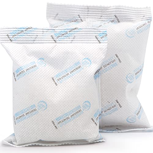 Wisesorb 2Pcs 100 Gram Silica Gel Packets, Premium Dessicant Packs for Storage, Moisture Absorber for Moisture Control