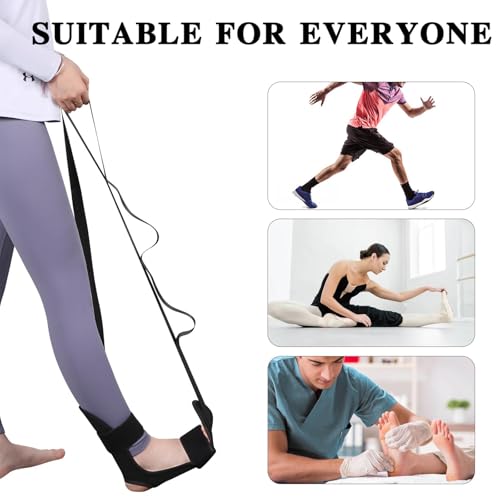 Sangle de Yoga, Stretching Strap with Loops and Detachable Foot, Sangle d'exercice Élastique, Étireur de Fascia de Yoga, pour Fitness, Pilate, étirement Corp – Image 5