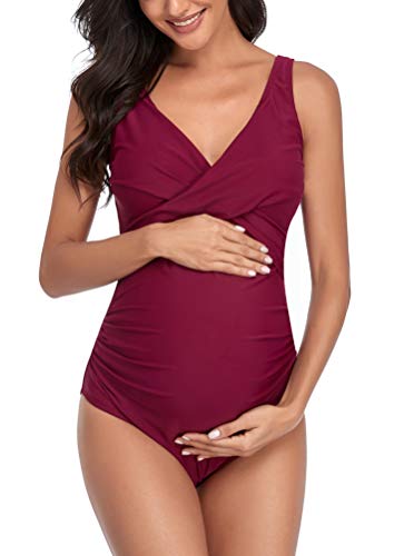 Maillot de bain une pièce de maternité SUMMERSUNSHINE croisé devant - 2