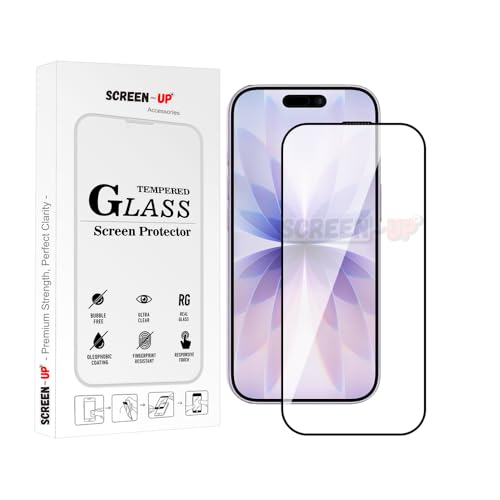 Image of ScreenUp Tempered Glass For Apple iPhone 17 - Ultra Clear, 9H Scratch Resistant, Full Coverage, Easy Install Screen Protector