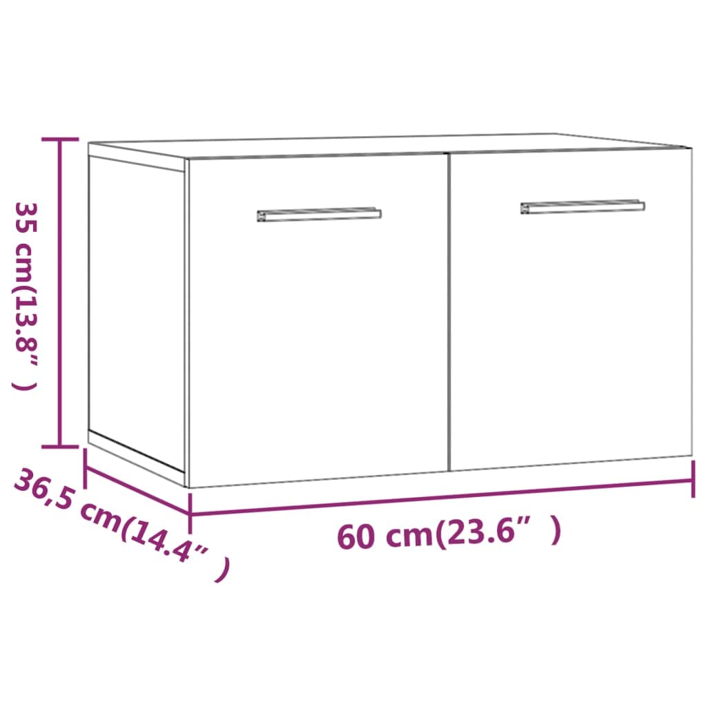 vidaXL Armario de Pared Estante Flotante Almacenaje Salón Sala de Estar Hogar Muebles Decoración Madera Contrachapada Blanco 60x36,5x35 cm