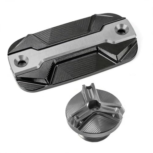 Bouchon essence moto gris et couvercle réservoir frein pour Hornet 600 CB600F