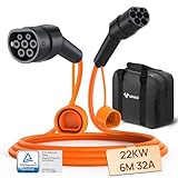 Achetez en toute confiance: Le câble voiture électrique 22kW type 2 est conforme aux normes IEC 62196 et EN, avec un indice d'étanchéité IP54 et une résistance au feu UL94 V-0. Fabriqué en nylon PA66 et câble TPU de haute qualité, il est sans halogène, recyclable, résistant à l'usure et à la flexion. Testé pour 10,000 connexions, il supporte une charge de 2 tonnes et a passé le test de chute d’un mètre avec succès