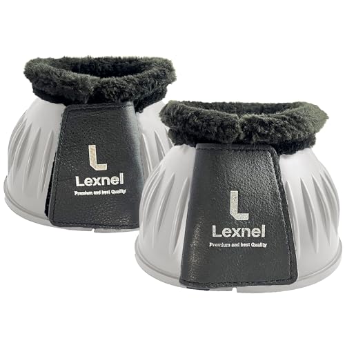 Image of Rubber Bell Boots, Durable Bell Boots for Horse - Superior Hoof Protection and Comfort (1 Pair) (Grey, X-Large)
