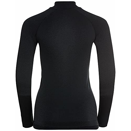Odlo Women Functional long-sleeve shirt with zipper PERFORMANCE WARM ECO, black - new odlo graphite grey, S - Image 4