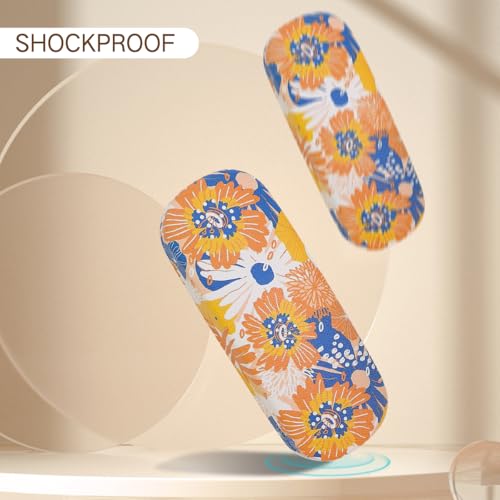 Image of PERFECTSIGHT Hard Shell Eyeglasses Case, PU Leather Protective Glasses Case, Cute Eyeglass Case for Women Men Girls