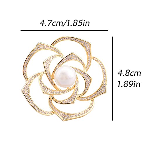 Broche de conception de modélisation tridimensionnelle camélia - 3