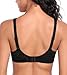 Lemorosy Women's Minimizer Bra Full Coverage Unlined Underwire Comfortable Everyday Bras Plus Size (36C,Black)