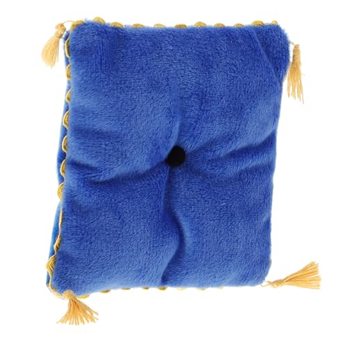 Didiseaon Mini Cojines De Vellón para Casa De Muñecas Muebles Decoración De Sofá Cojín De Cama Almohada En Miniatura Accesorios para Dormitorio En Miniatura Tela Azul
