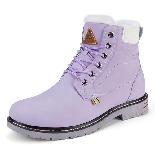 Image of Mishansha Snow Boots for Women - Waterproof Winter Hiking Boots with Warm Fur Lining, Anti-Slip Sole, Insulated Outdoor Cold Weather Booties