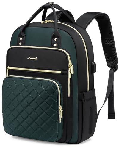 Image of LOVEVOOK Laptop Backpack Purse for Women, 15.6 inch Laptop Bag for Travel with USB Port, Water Resistant Lightweight Daypacks for College Work Business, Nurse Teacher Computer Backpacks