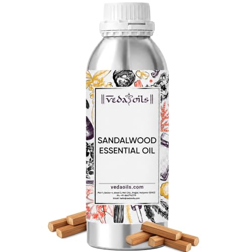 Image of VedaOils Sandalwood Oil 100ml | 100% Pure & Natural Sandalwood Essential Oil for Home Fragrance | Ideal for Diffusers, Candles & Air Fresheners | Calming Aroma for Relaxation & Aromatherapy