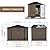 SemiKeem 6x4ft Metal Outdoor Storage Shed,Bike Shed & Outdoor Storage, Large Garden Tool Metal Shed, Garden Storage Cabinet with Door & Lock, Outdoor Metal Shed for Backayrd, Patio,Lawn,Brown