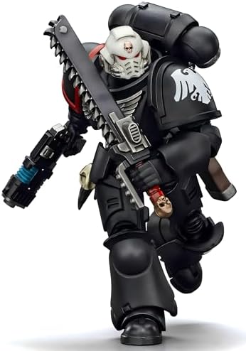 JOYTOY Warhammer 40K Raven Guards Interstellar Warrior Sergeant Ashan 1/18 Scale Collectible Display Model, Articulated Figurine for Collection & Gifts - JT4584 - 3
