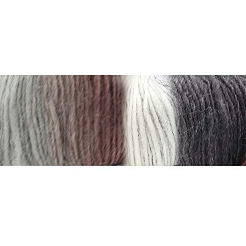 Image of NICEEC 2 Skeins Rainbow Soft Yarn 100% Wool Gradient Multi Color Yarn for Crocheting Knit Total Length 180mx2(196ydsx2,50gx2)-25