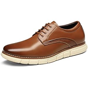 Bruno Marc Men's Crossflex Dress Sneakers Casual Oxford Formal Shoes 10 Brown