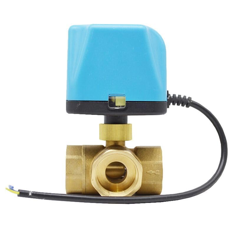 Vanne motorisée à trois voies G3/4" à contrôle fluide fluide, modèle 24V DC à 2 fils