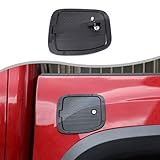 Car Fuel Tank Cap Replacement Anti-theft Lock Cap Compatible with Toyot@ Tacoma 2016-2023 Truck Door Locking Gas Tank Door Cap with Lock，Fuel Tank Gas Filling Cap accessories (Black C)