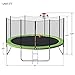 14FT Trampoline with Enclosure, Basketball Hoop and Ladder, Round Basketball Trampoline for Kids, Adults (Green)