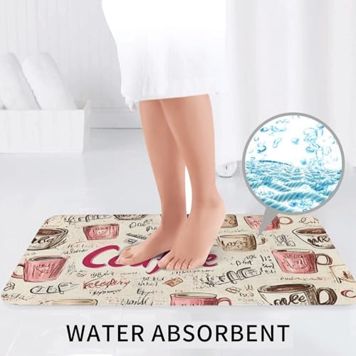 Alfombrilla de baño de microfibra juego de 3 antideslizante estampado 7