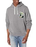 Lacoste Men's Pennants L Badge Hooded Cotton Fleece Sweatshirt, Heather Lead, 3X-Large