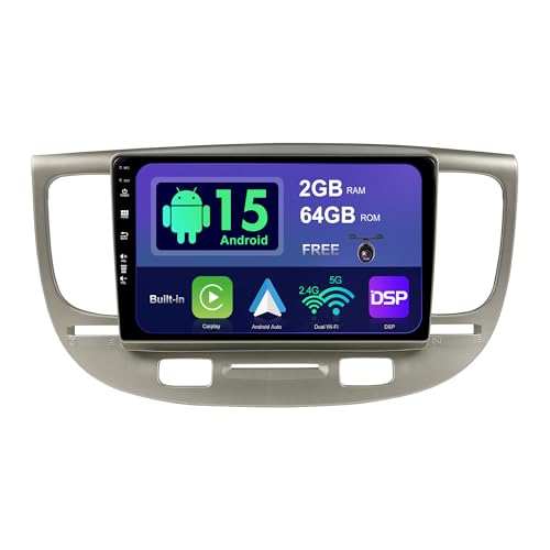 Autoradio pour Kia Rio 2 Android 15 avec caméra de recul grand angle
