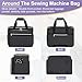 Anitor Sewing Machine Carrying Case with Removable Bottom Padding, Sewing Machine Bag Fits Most Standard Sewing Machines and Storage Sewing Accessories, for Singer, Brother, Janome, Black，(Bag Only)