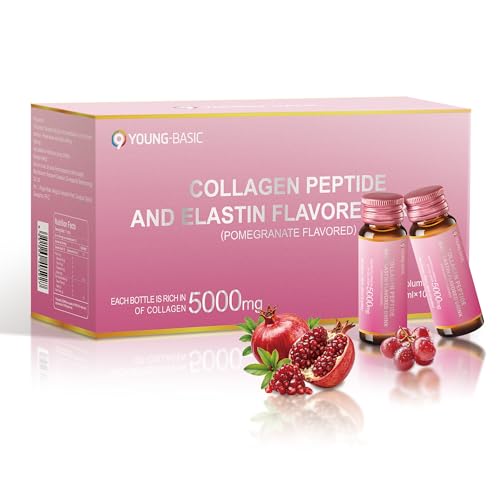 Ageless Beauty Marine Collagen Drink 5 000mg Korean Collagen Tripeptide Liquid Collagen for women with French Hydrolyzed Collagen Skipjack Elastin Peptide Supports Skin Less Wrinkles 0 Additives