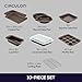 Circulon Bakeware Nonstick Bakeware Set, Non Stick Baking Pans Set, 10-Piece, Chocolate Brown