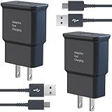 Type C Fast Charger, for Android Charger Phone USB Charging Block, USB C Cable Cord 6.6ft for Samsung Galaxy S25, S24, S23, S23+, S22, S21, S20, S10e, S9, S8, Note20, Note10, Note9, Z Fold 3/4/5 2Pack