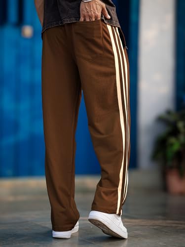 Image of Maniac Mens Colorblock Biscuit and Brown Color Baggy Fit Pant