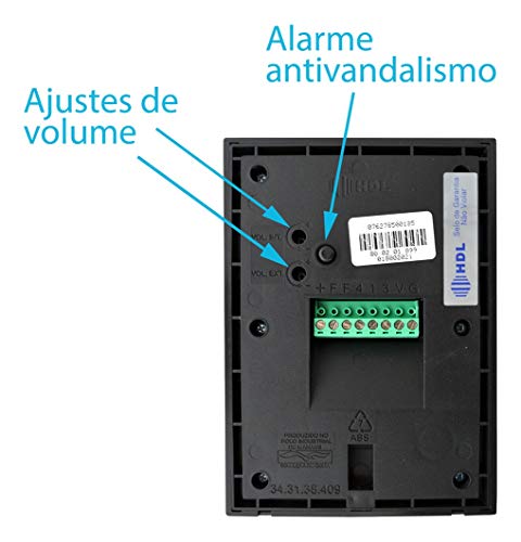 Kit Vídeo Porteiro HDL Sense Classic S Com 2 Câmeras Cabo Fone Conectores