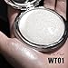 FOCALLURE Shimmer Face Highlighter Makeup Powder, Gel to Powder Glow Finish, Leaving a Lightweight & Healthy Radiance, Long Lasting Luminous Face Body Highlighter Makeup,WT01 The Ice Planet