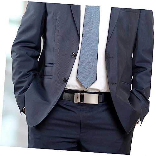 USHOBE Não Liderar o Cinto Cintos De Couro Preto Masculino Cintas De Cinto Para Homens Sem Fivela Ba