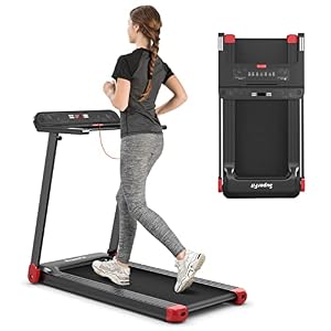 COSTWAY Opvouwbare compacte loopband met APP bediening, Bluetooth luidspreker, breed snelheidsbereik van 1 tot 12 km/u, 12 voorgeprogrammeerde programma’s, LED display en toestelhouder, elektrische loopband voor thuis