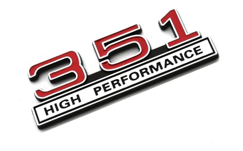 Image of 2pcs 351 5.8 Liter Engine High Performance Emblems Badge 3D Decals Stickers Cars Trucks (Chrome Red)