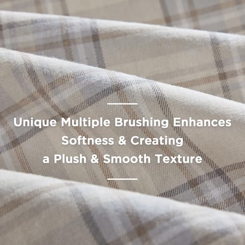 Image of Woolrich Cotton Sheet Set Cottage Charms Print, 100% Cotton Flannel Sheets Warm & Fuzzy Bedding Set Queen Size Sheets, Fitted Pocket Fits Up to 14 inch Mattress, Queen Andrews, 4 Piece