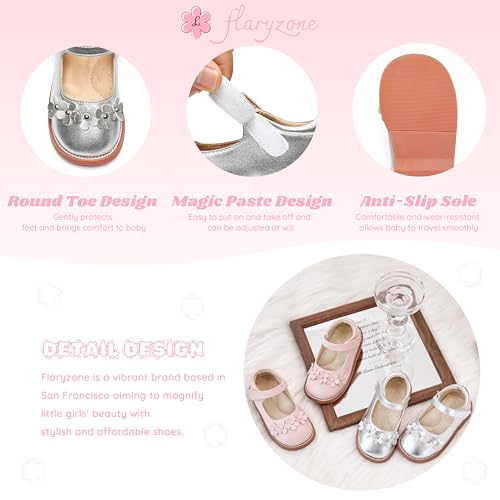 Image of Flaryzone Toddler Little Girl Mary Jane School Uniform Oxfords Flat Dress Shoes