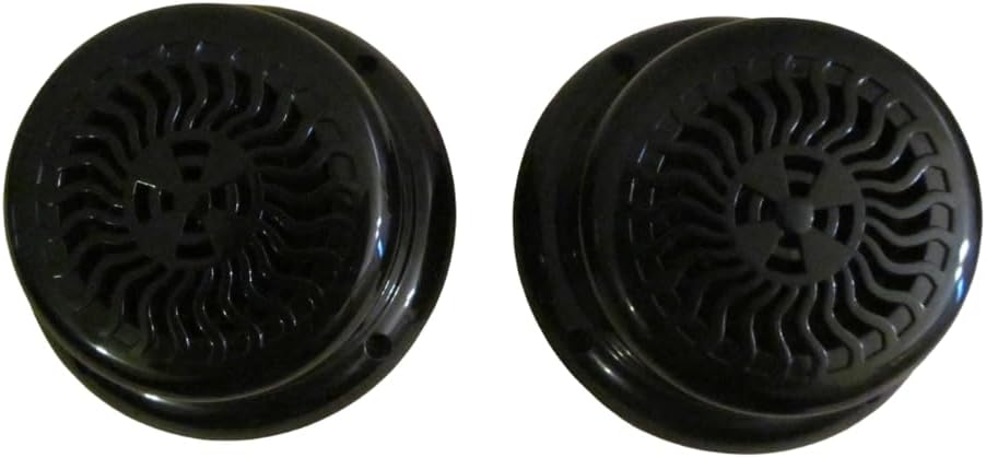 2 Pack RV Marine Flush Mount Speakers – 5.25" Black Waterproof UV-Resistant