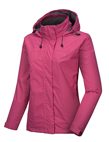 Little Donkey Andy - Giacca impermeabile da donna, leggera, antivento, impermeabile, per escursioni, viaggi, Donna, A6. rosa., Small